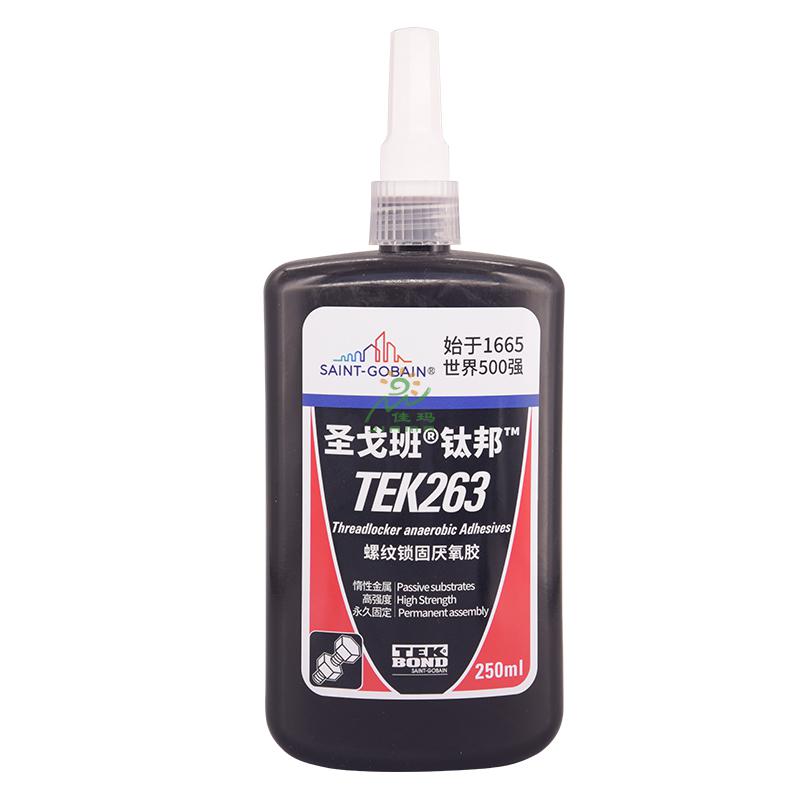 圣戈班螺紋鎖固膠TEK263-250ml-紅色